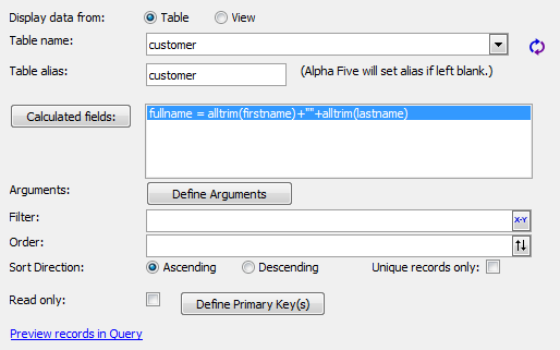 Alpha Anywhere Table Query